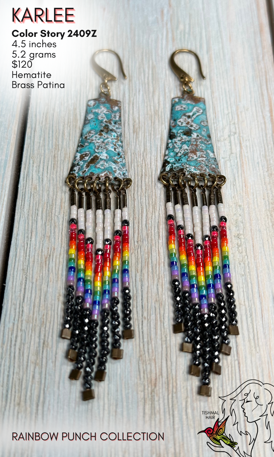 Rainbow Punch Karlee Earrings 2409Z