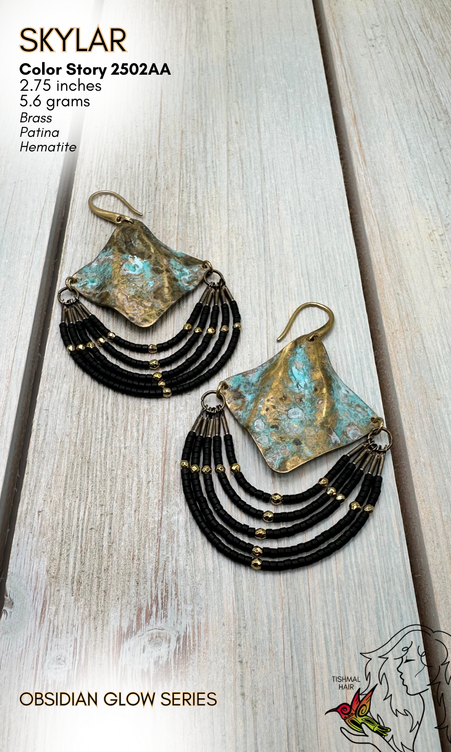 Obsidian Glow Skylar Earrings 2502AA