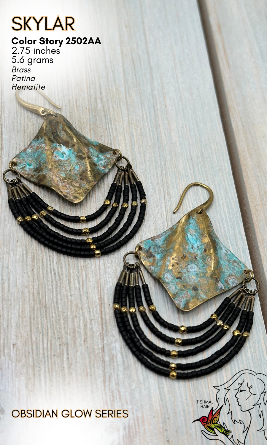 Obsidian Glow Skylar Earrings 2502AA