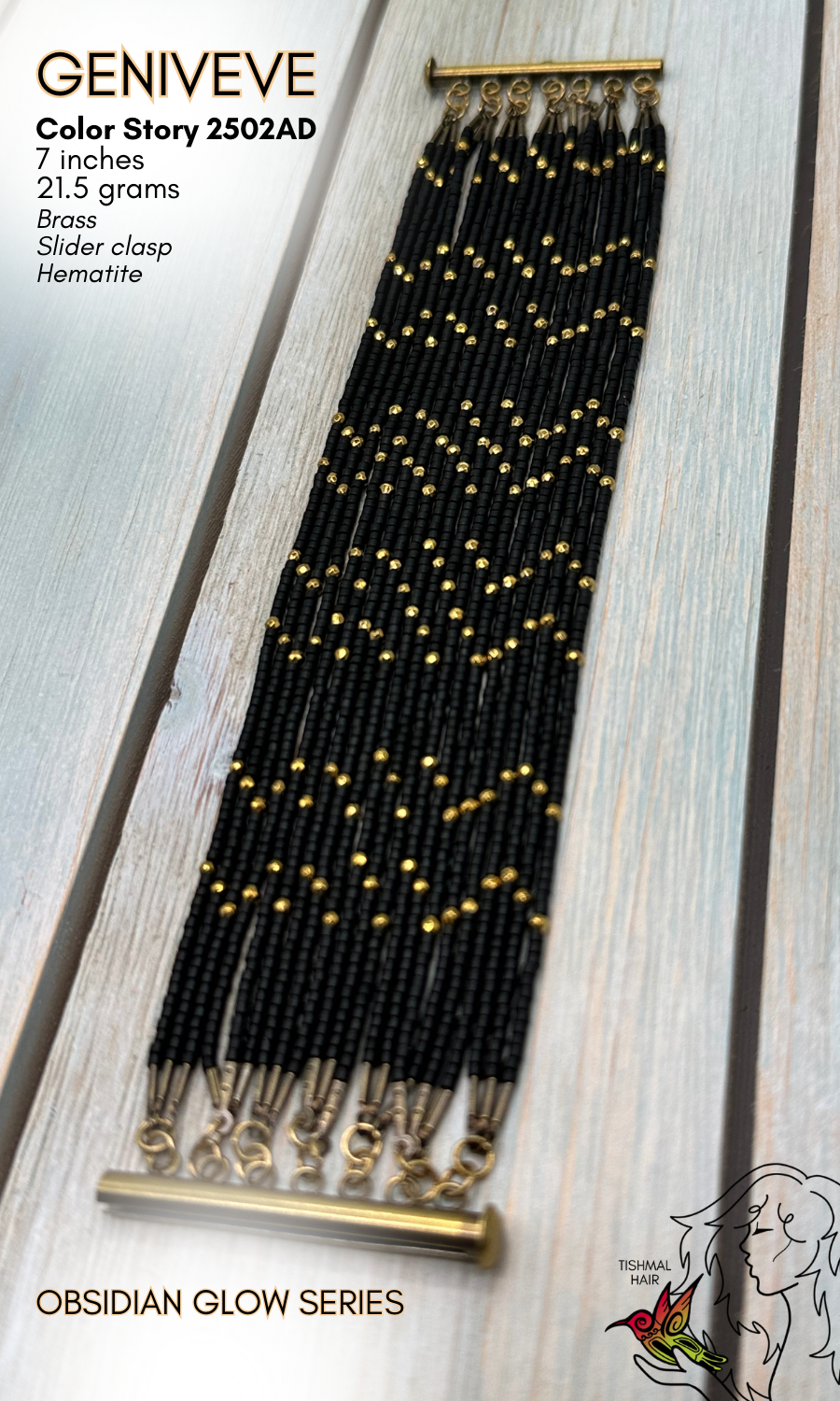 Obsidian Glow Geniveve Bracelet 2502AD