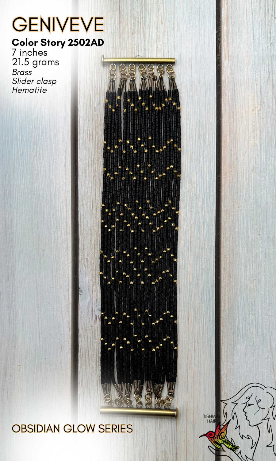 Obsidian Glow Geniveve Bracelet 2502AD