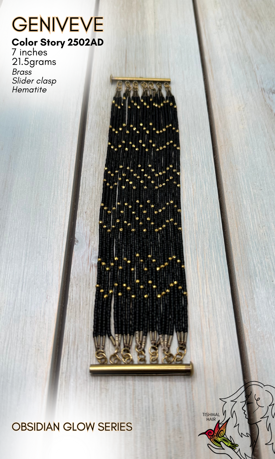Obsidian Glow Geniveve Bracelet 2502AD