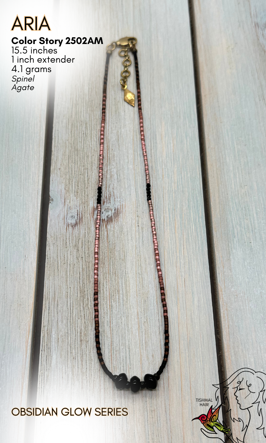 Obsidian Glow Aria Necklace 2502AM