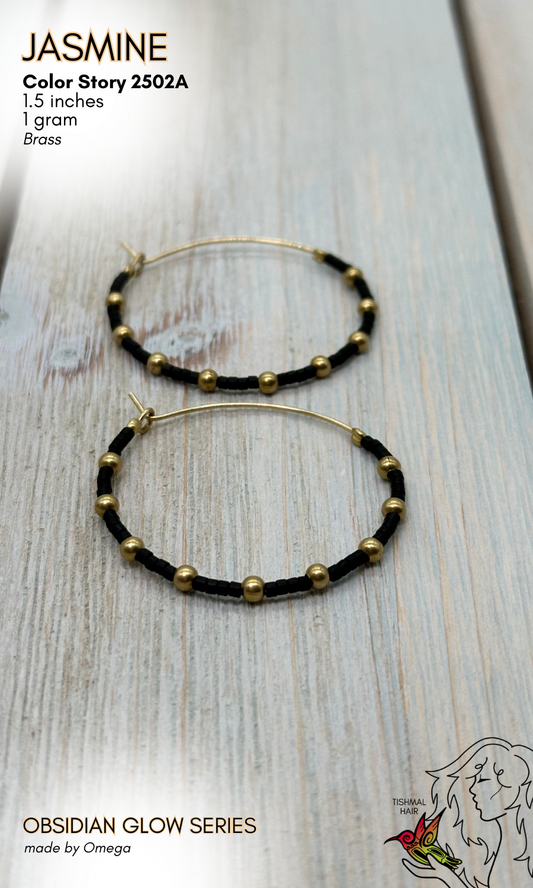 Obsidian Glow Jasmine Earrings 2502A