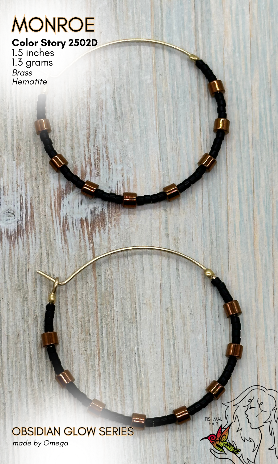 Obsidian Glow Monroe Earrings 2502D