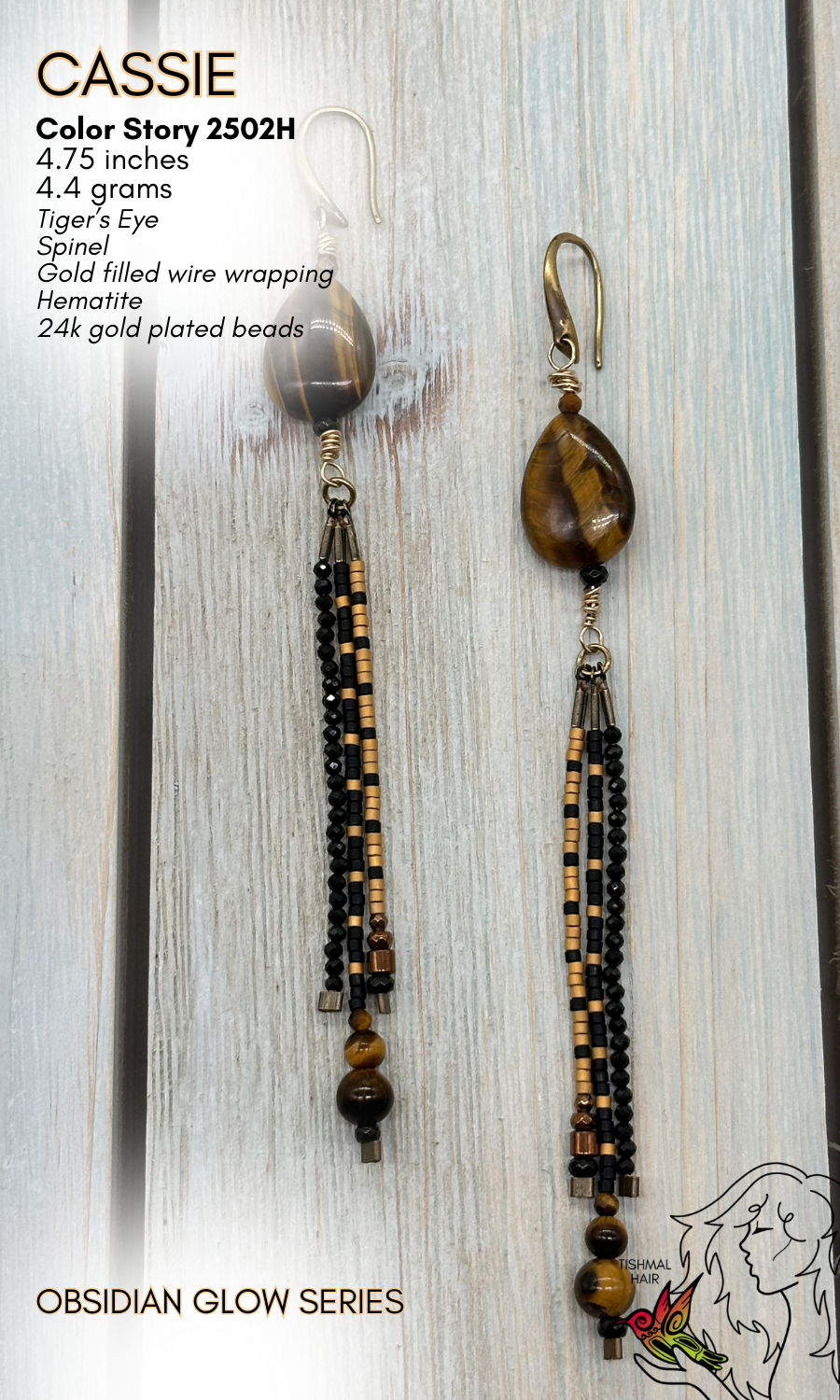 Obsidian Glow Cassie Earrings 2502H