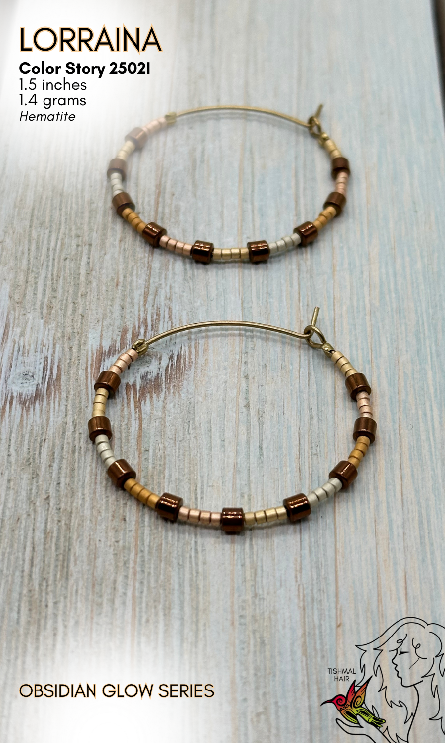 Obsidian Glow Lorraina Earrings 2502I
