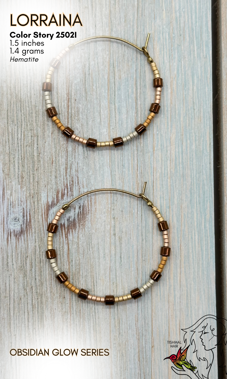 Obsidian Glow Lorraina Earrings 2502I