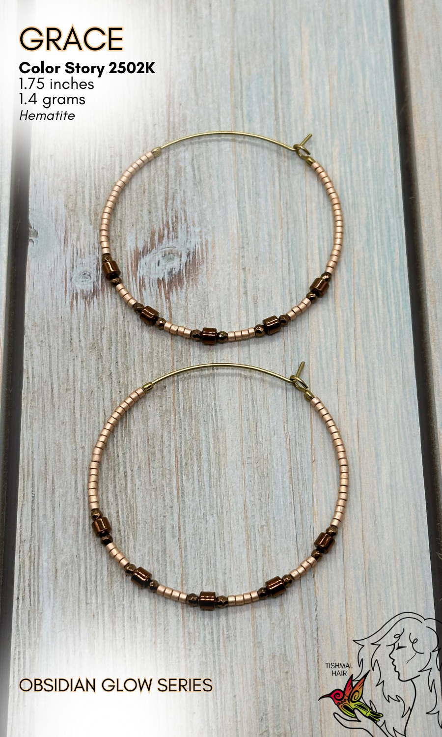 Obsidian Glow Grace Earrings 2502K