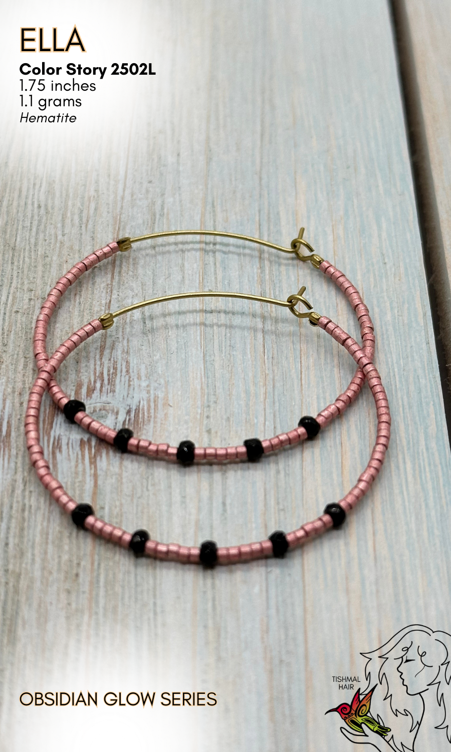 Obsidian Glow Ella Earrings 2502L