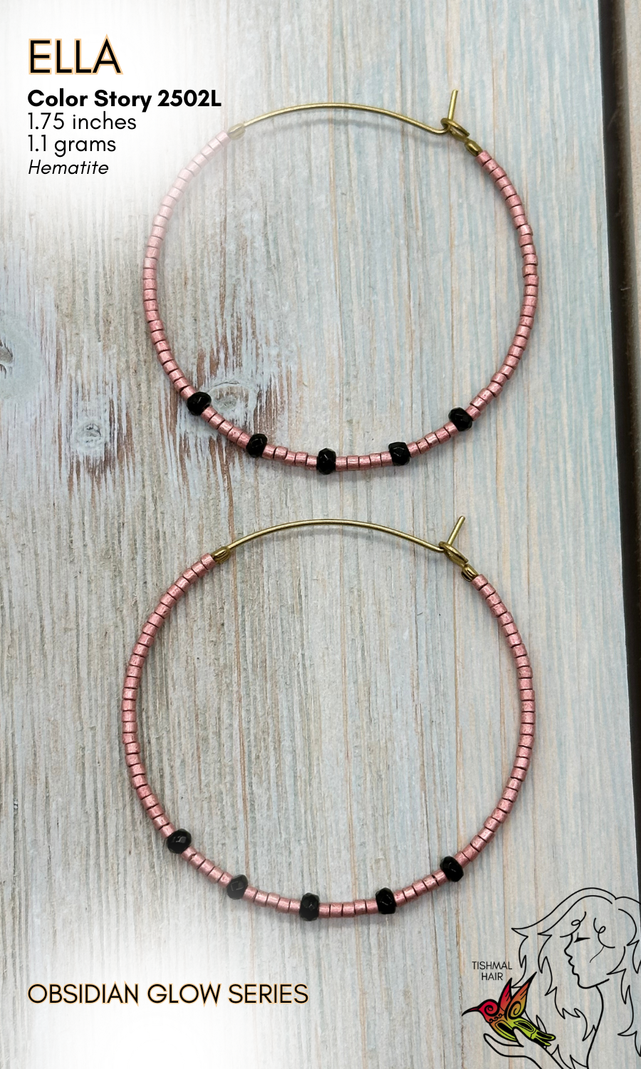 Obsidian Glow Ella Earrings 2502L