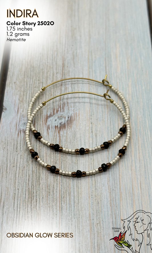 Obsidian Glow Indira Earrings 2502O