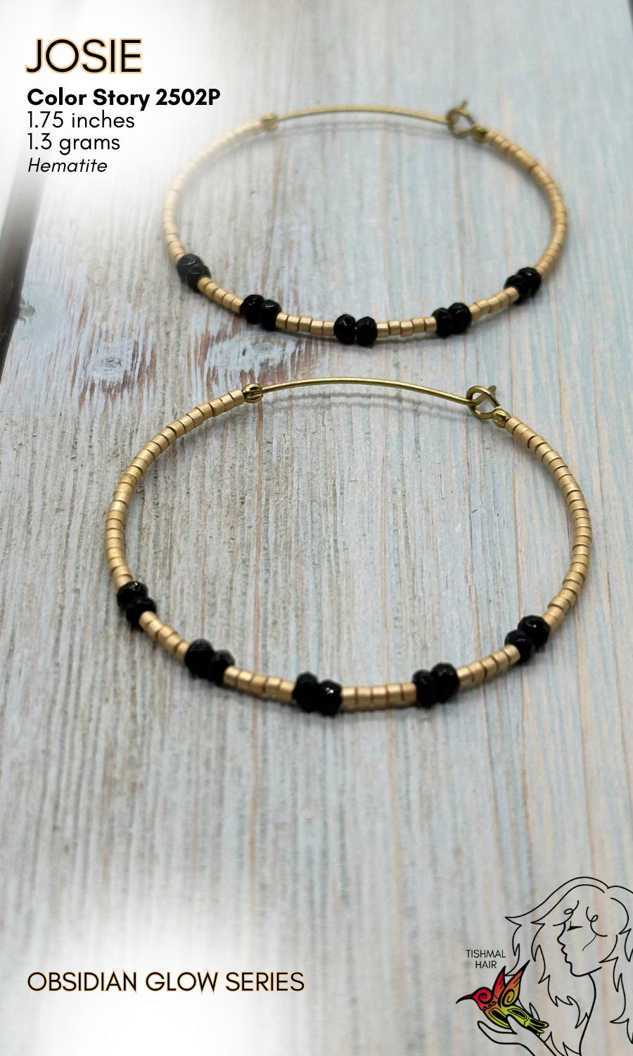 Obsidian Glow Josie Earrings 2502P