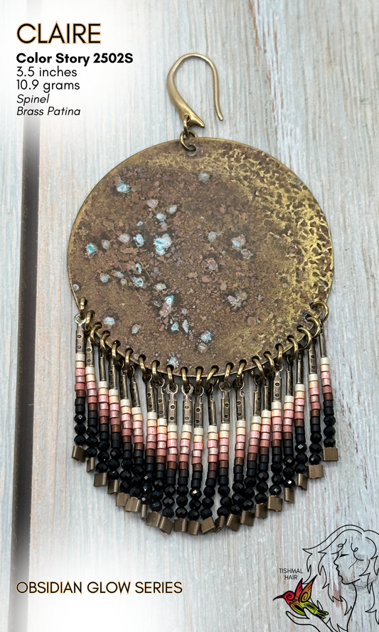 Obsidian Glow Claire Earrings 2502S