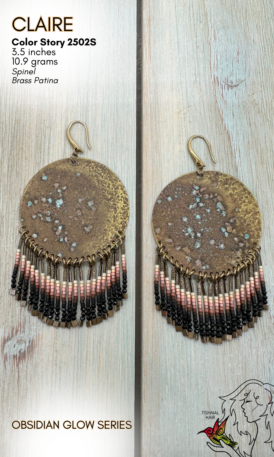 Obsidian Glow Claire Earrings 2502S