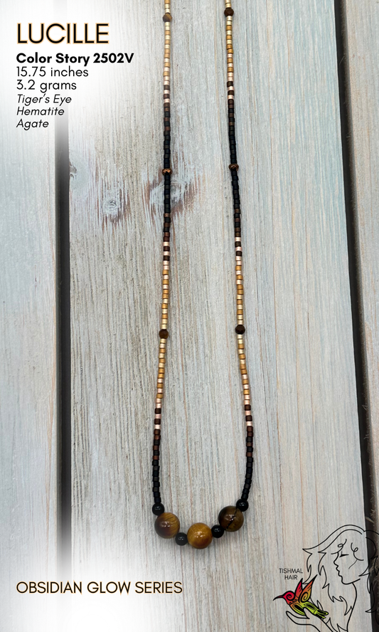 Obsidian Glow Lucille Necklace 2502V