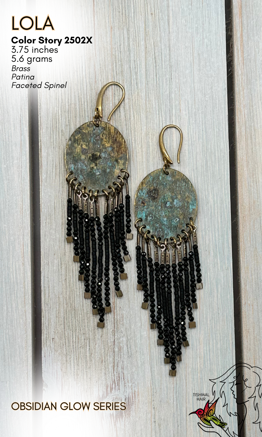 Obsidian Glow Lola Earrings 2502X