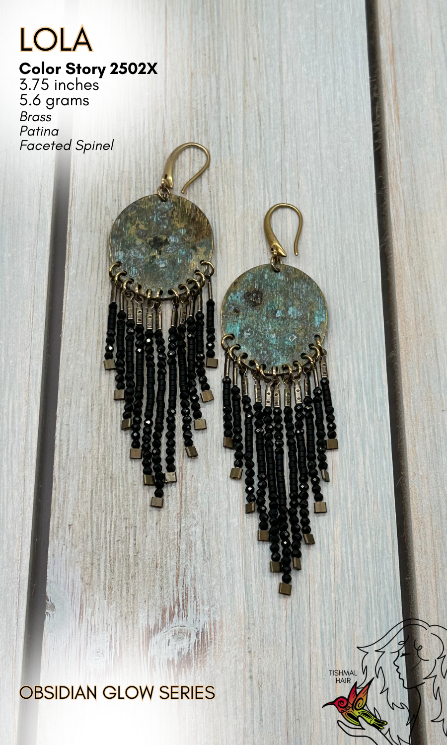 Obsidian Glow Lola Earrings 2502X