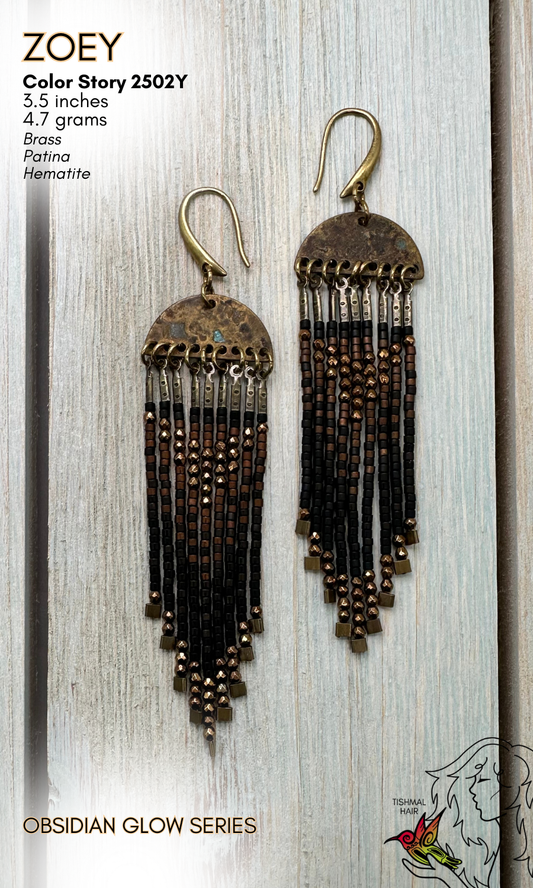 Obsidian Glow Zoey Earrings 2502Y