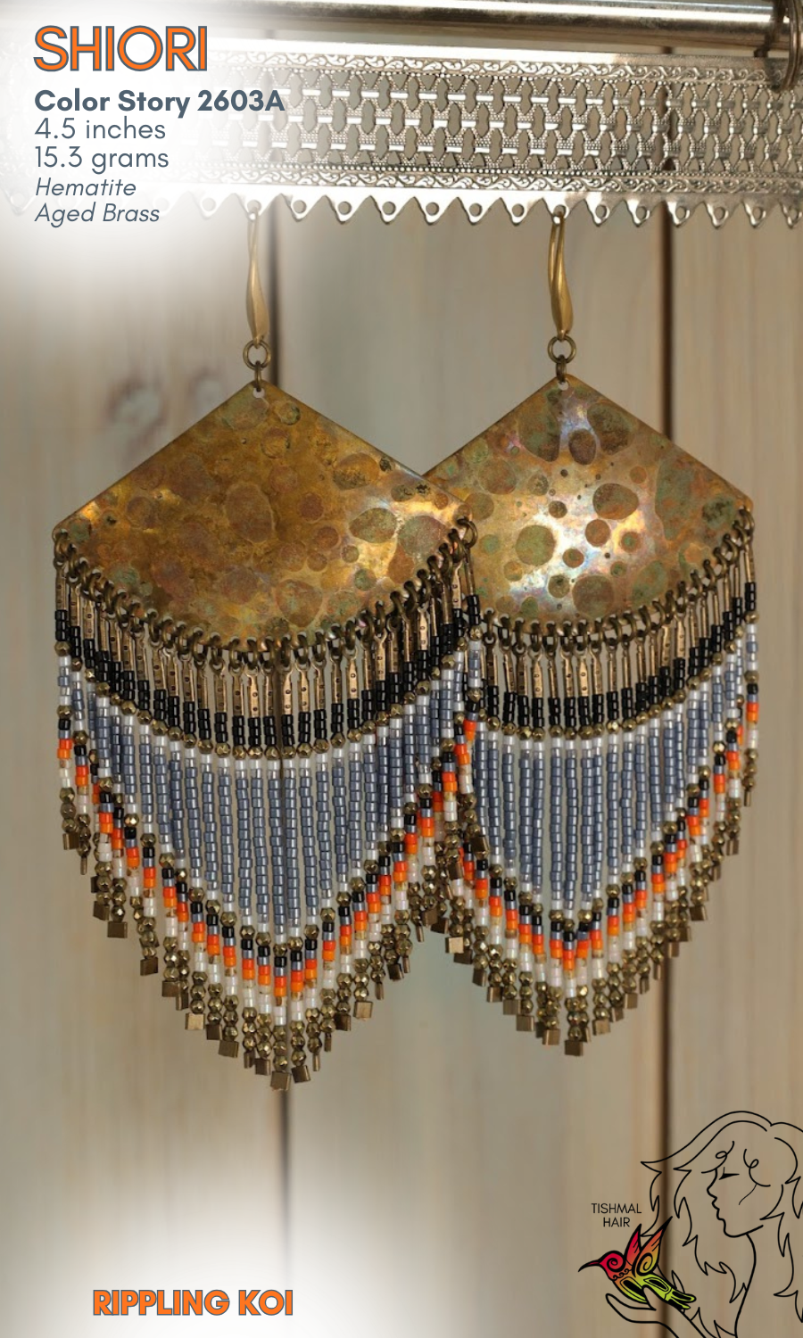 Rippling Koi Shiori Earrings 2603A