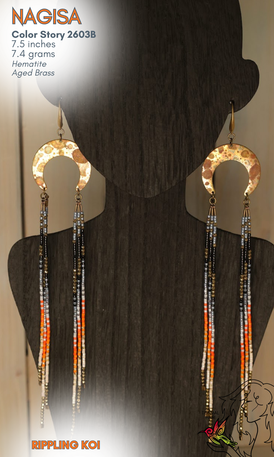 Rippling Koi Nagisa Earrings 2603B