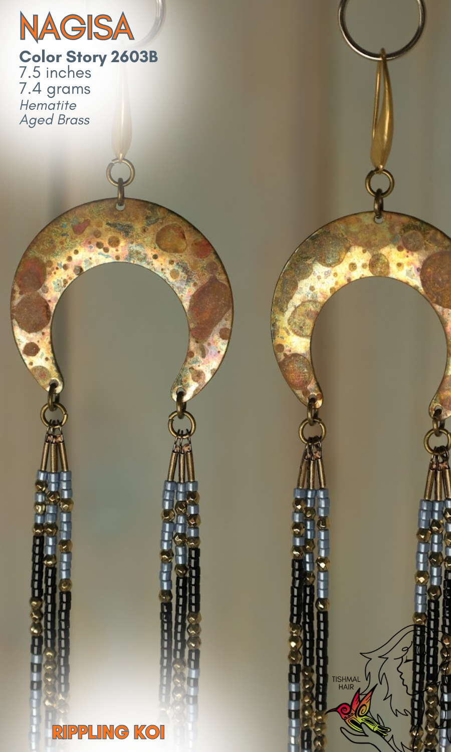 Rippling Koi Nagisa Earrings 2603B