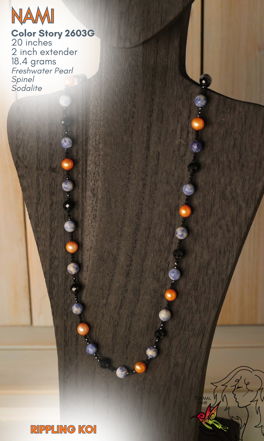 Rippling Koi Nami Necklace 2603G
