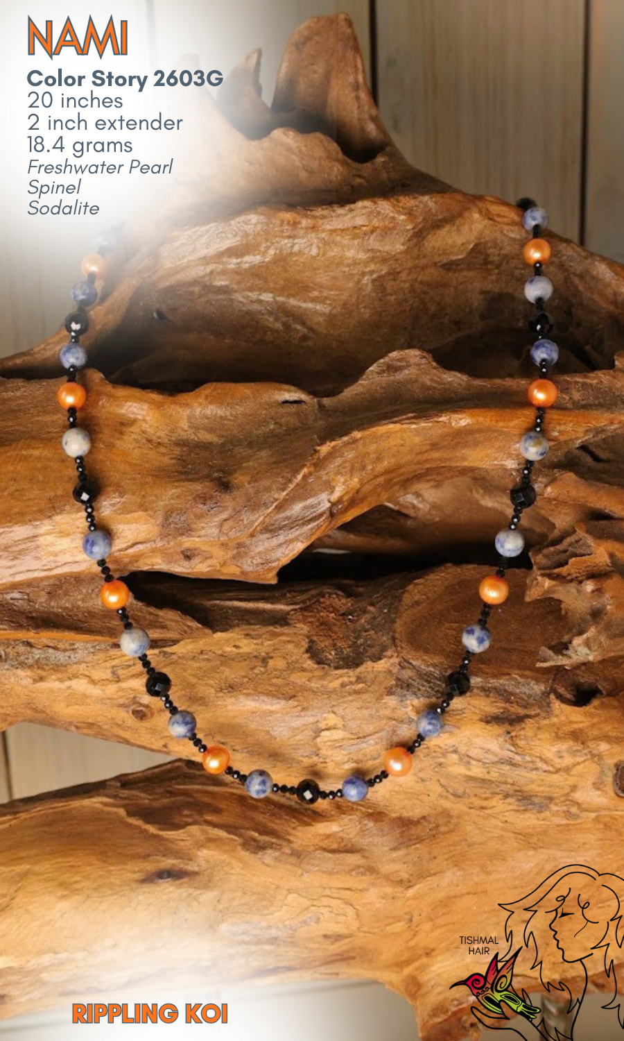 Rippling Koi Nami Necklace 2603G