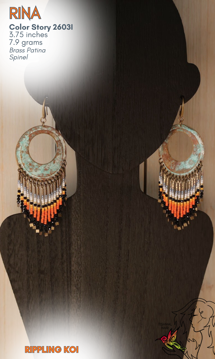 Rippling Koi Rina Earrings 2603I