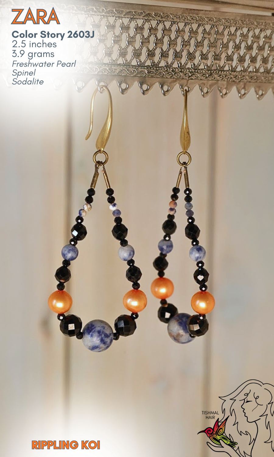 Rippling Koi Zara Earrings 2603J