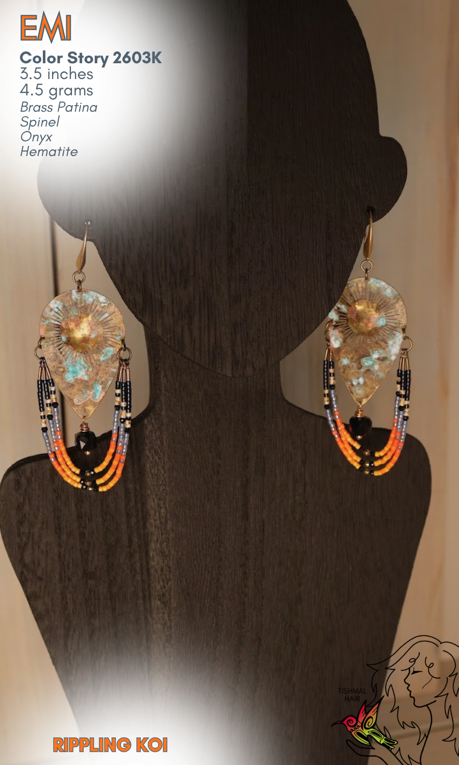 Rippling Koi Emi Earrings 2603K