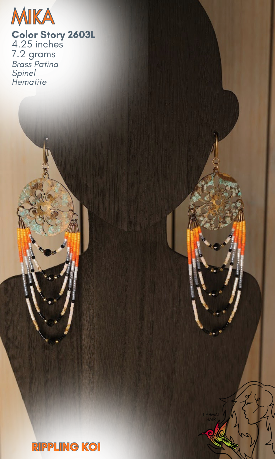 Rippling Koi Mika Earrings 2603L