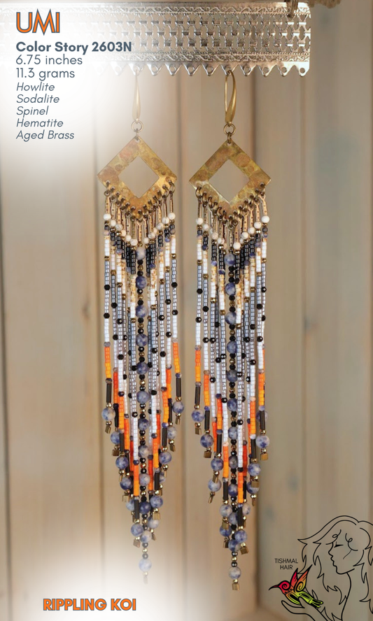 Rippling Koi Umi Earrings 2603N