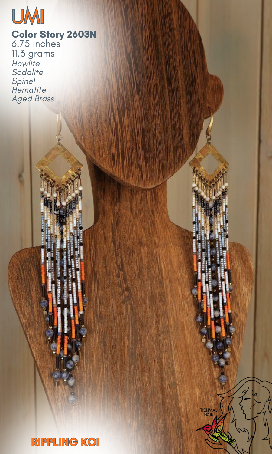 Rippling Koi Umi Earrings 2603N