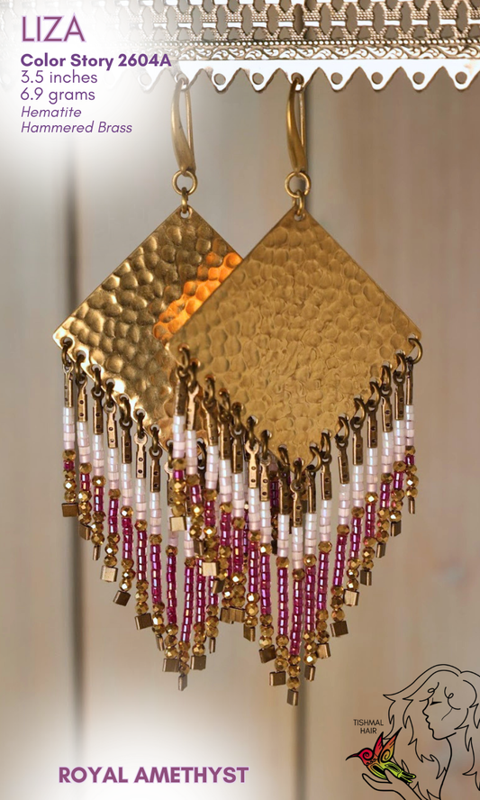 Royal Amethyst Liza Earrings 2604A