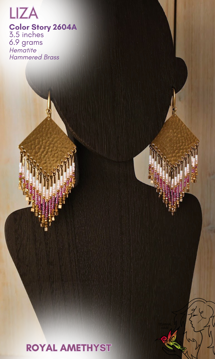 Royal Amethyst Liza Earrings 2604A