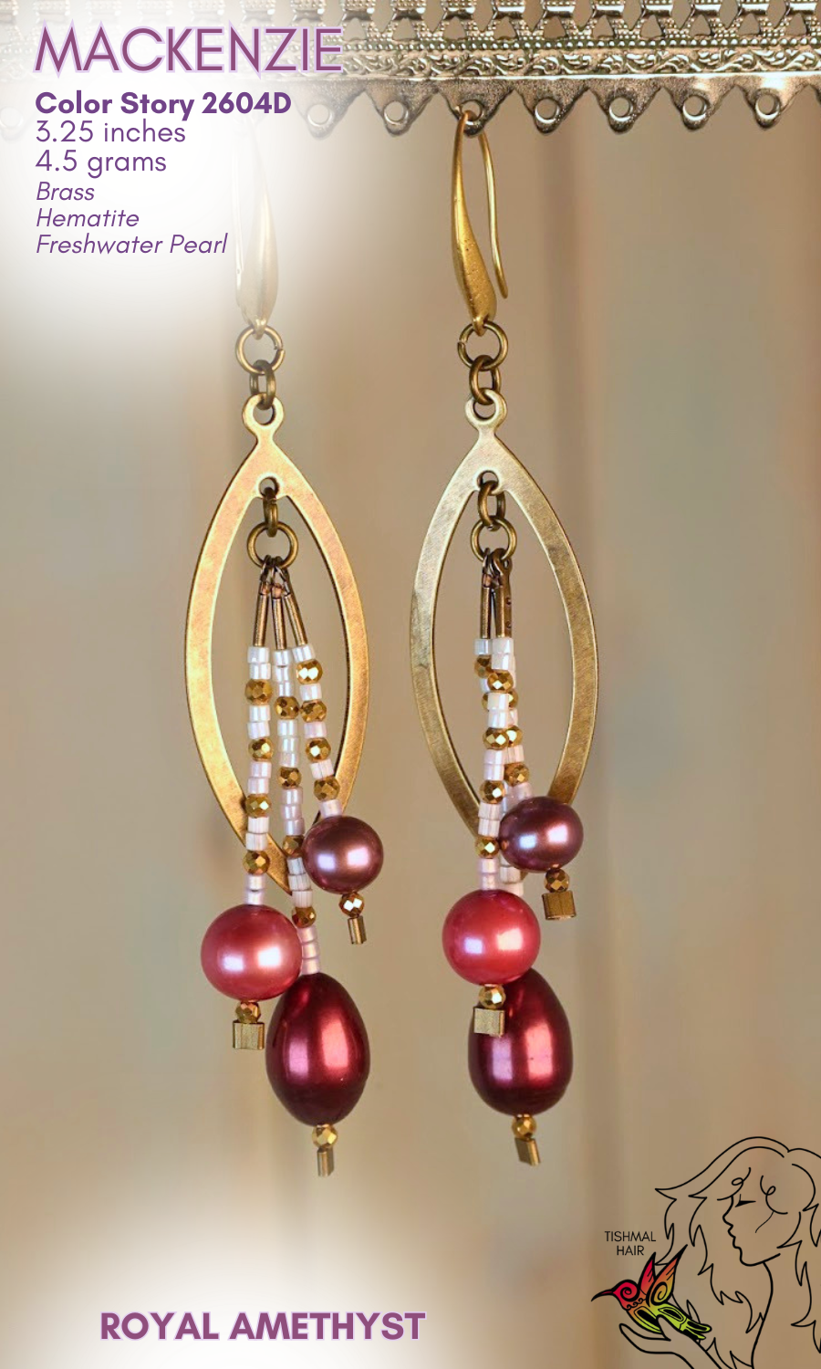 Royal Amethyst Mackenzie Earrings 2604D
