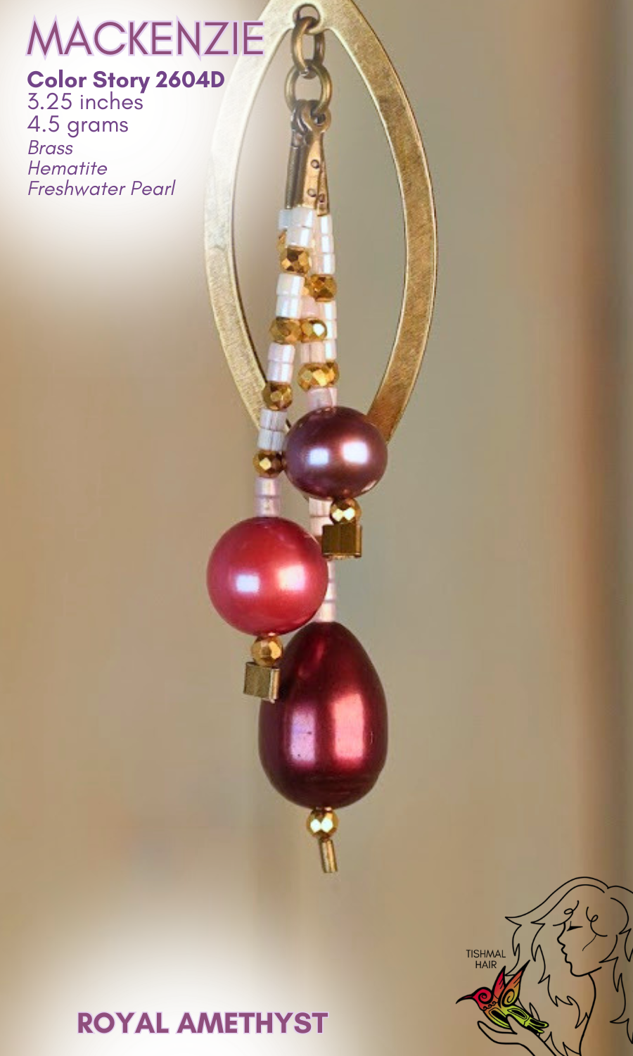 Royal Amethyst Mackenzie Earrings 2604D