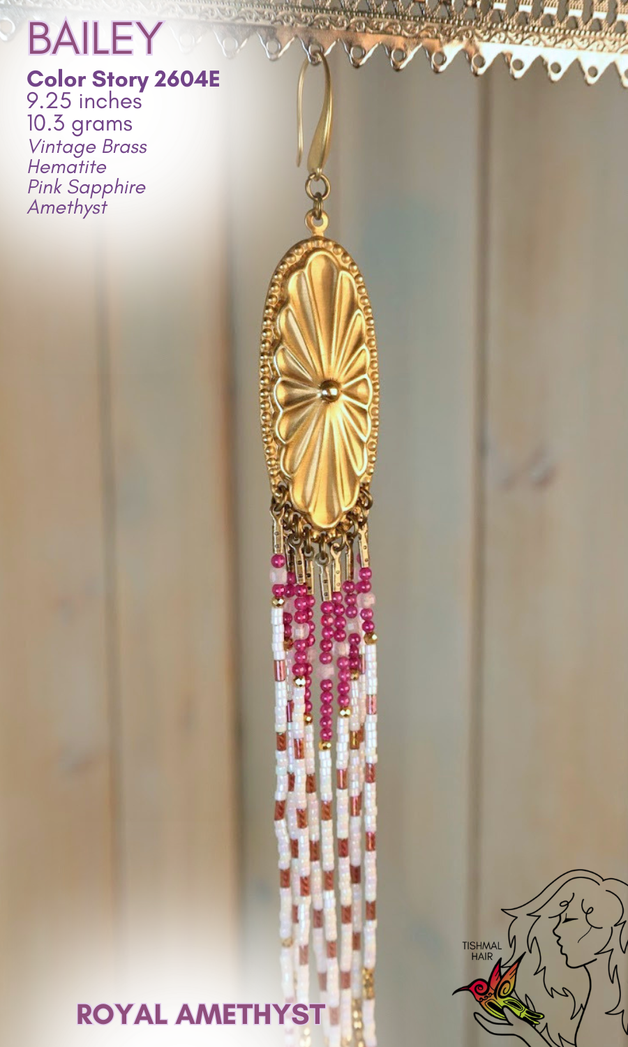 Royal Amethyst Bailey Earrings 2604E