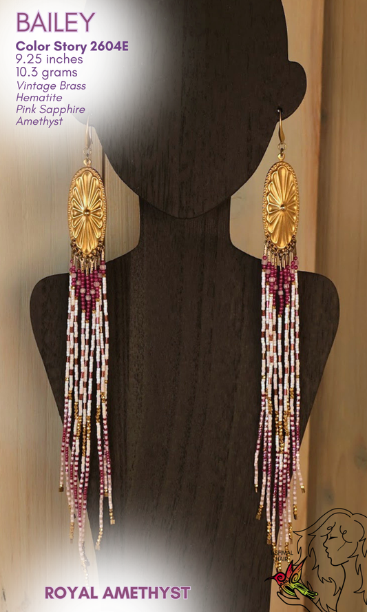 Royal Amethyst Bailey Earrings 2604E