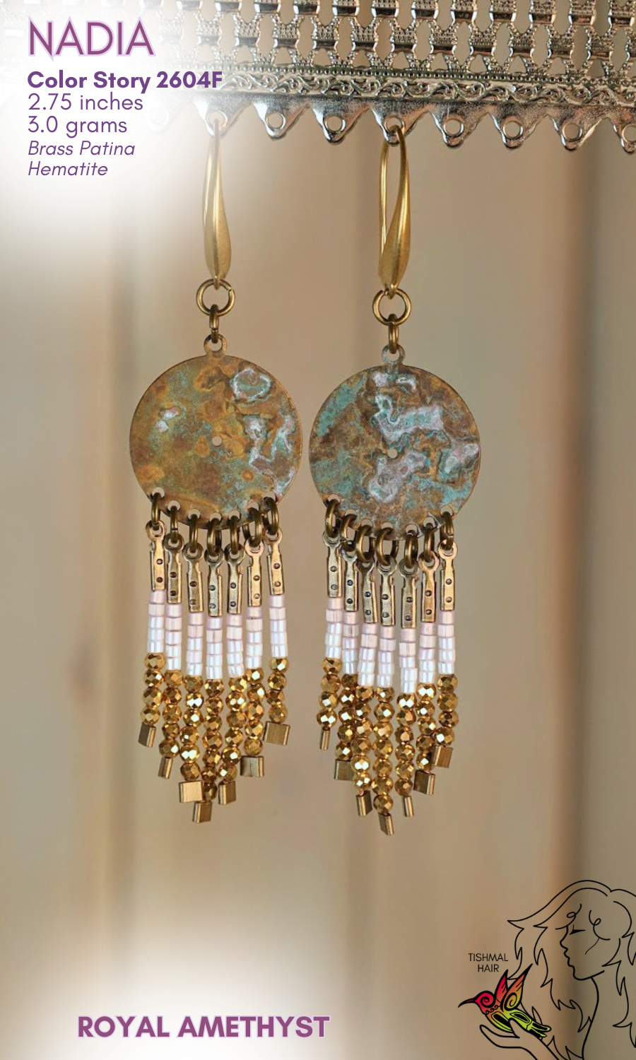 Royal Amethyst Nadia Earrings 2604F