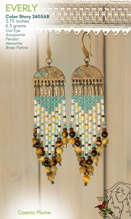 Cosmic Plume Everly Earrings 2605AB