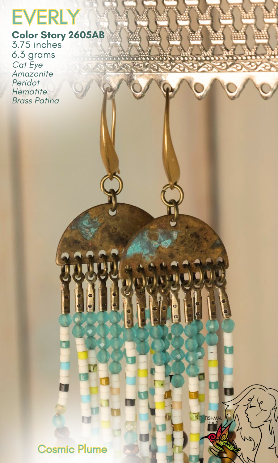 Cosmic Plume Everly Earrings 2605AB