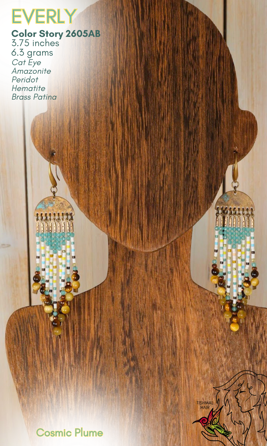 Cosmic Plume Everly Earrings 2605AB