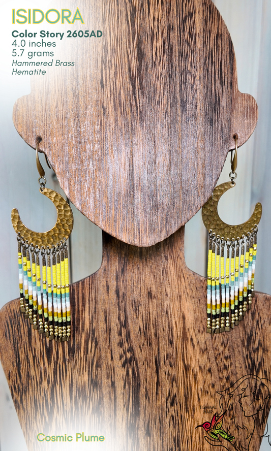Cosmic Plume Isidora Earrings 2605AD