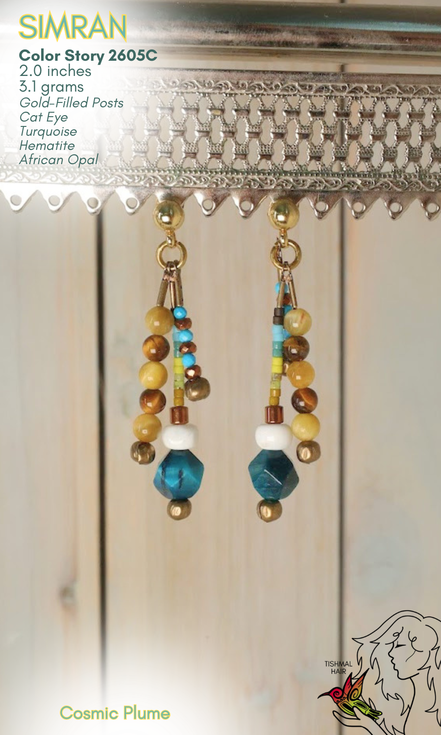 Cosmic Plume Simran Earrings 2605C