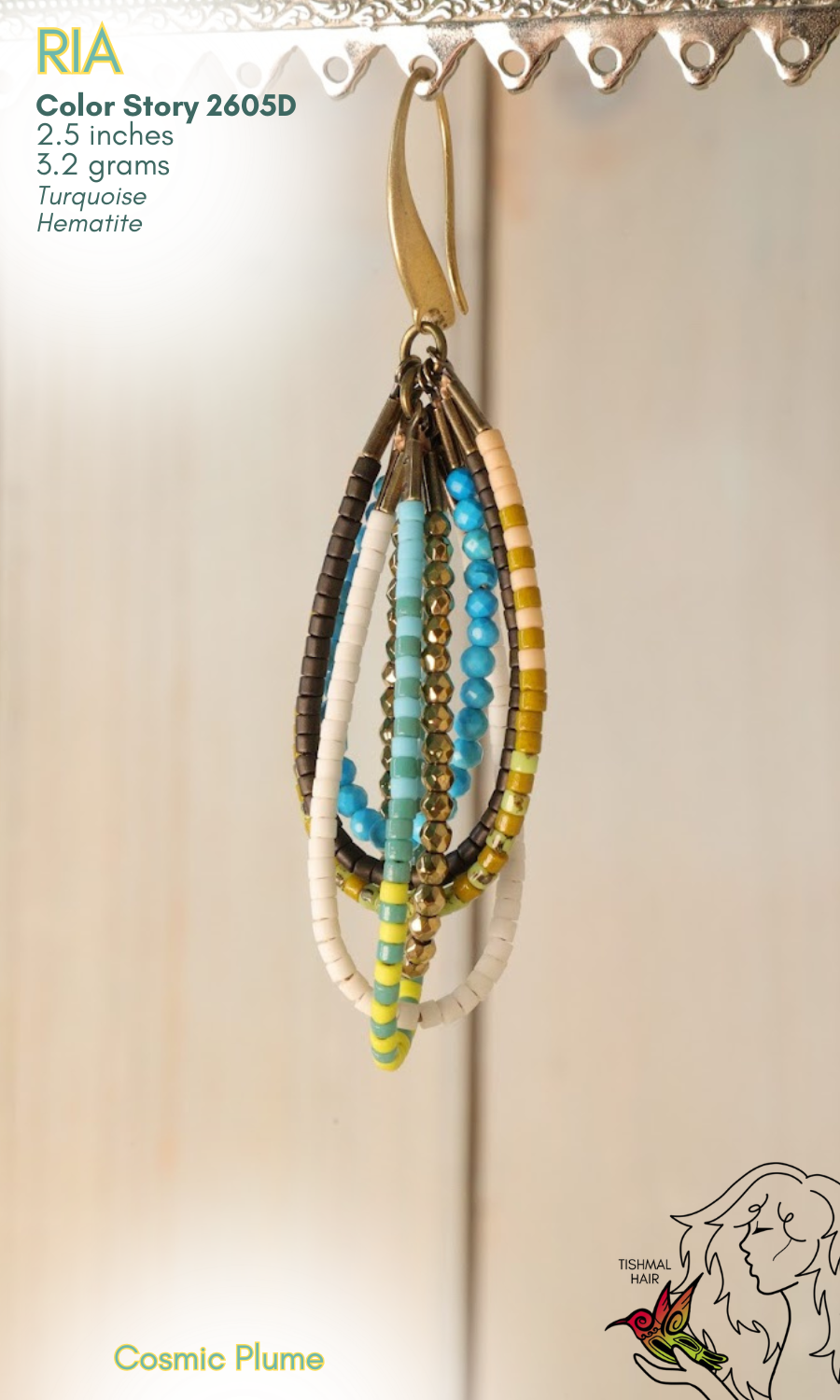 Cosmic Plume Ria Earrings 2605D