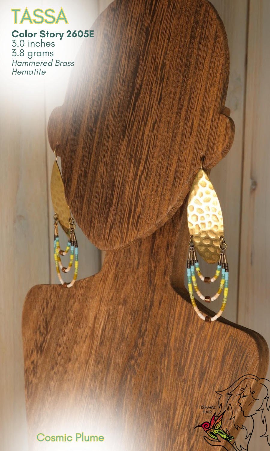 Cosmic Plume Tassa Earrings 2605E