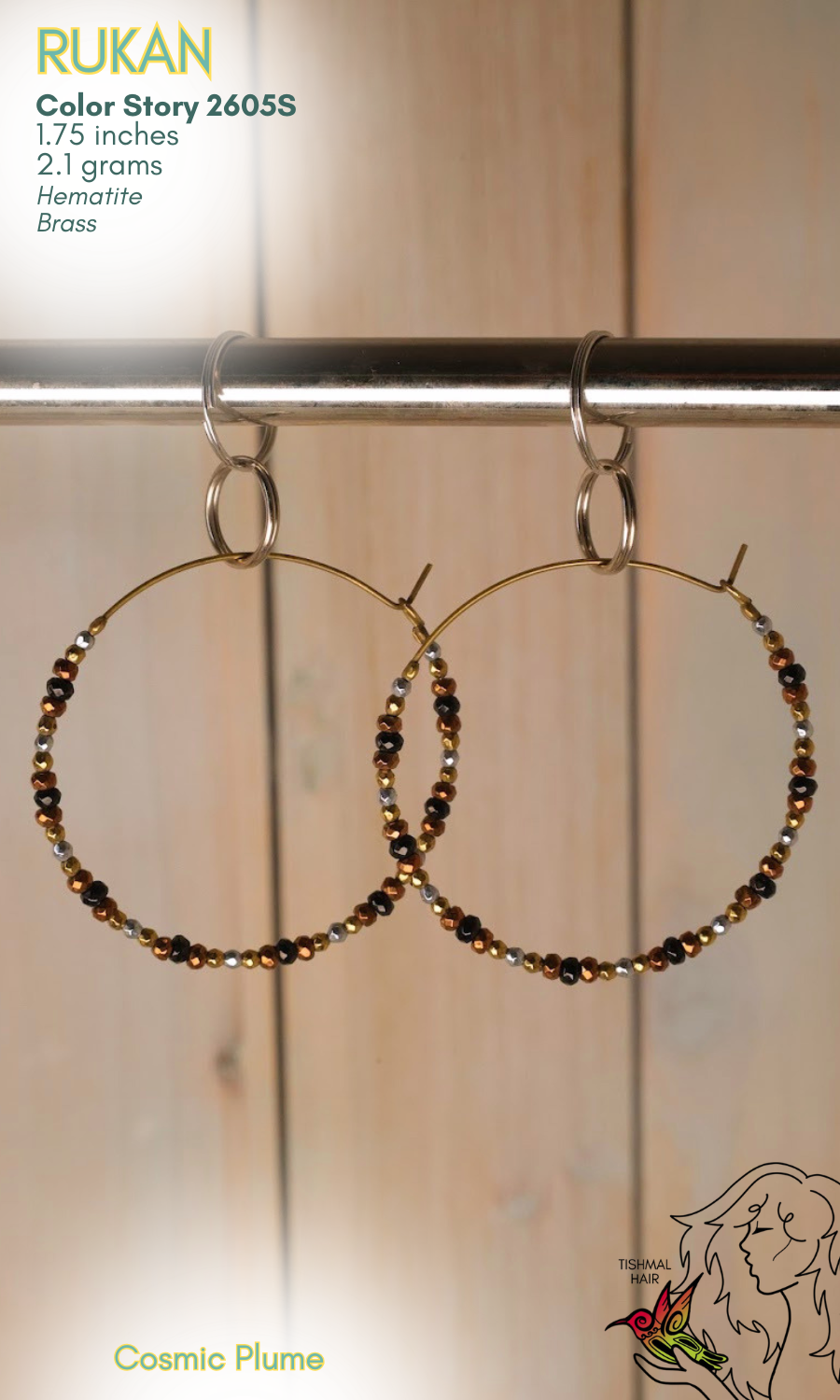 Cosmic Plume Rukan Earrings 2605S