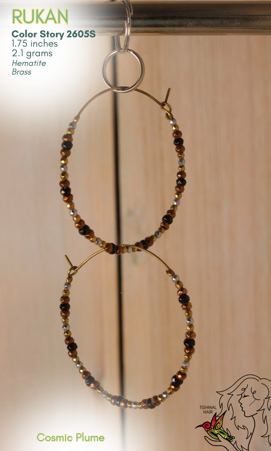 Cosmic Plume Rukan Earrings 2605S